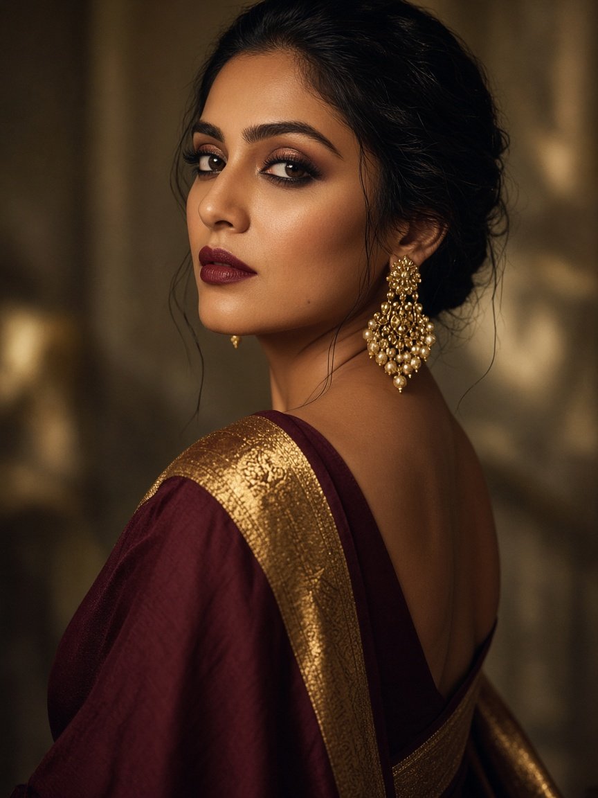 Placeholder reception makeup look — to be replaced with Rahat by Raabi photography.